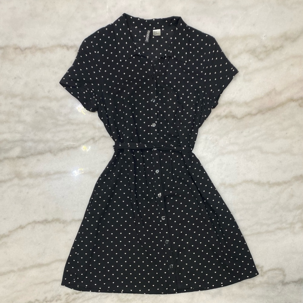 EUC Button Up Hearts Dress
